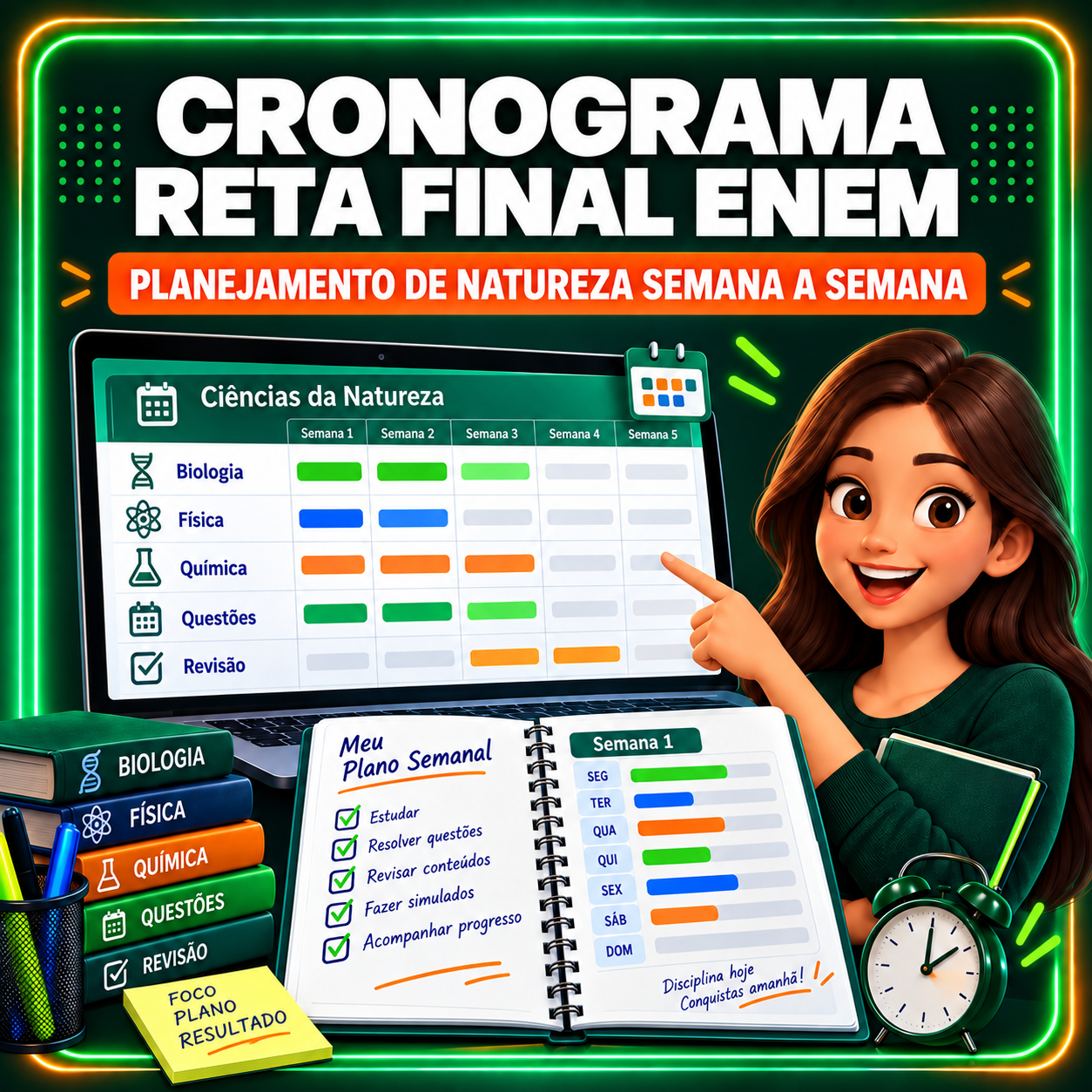 Bônus 3 - Cronograma Reta Final Natureza ENEM